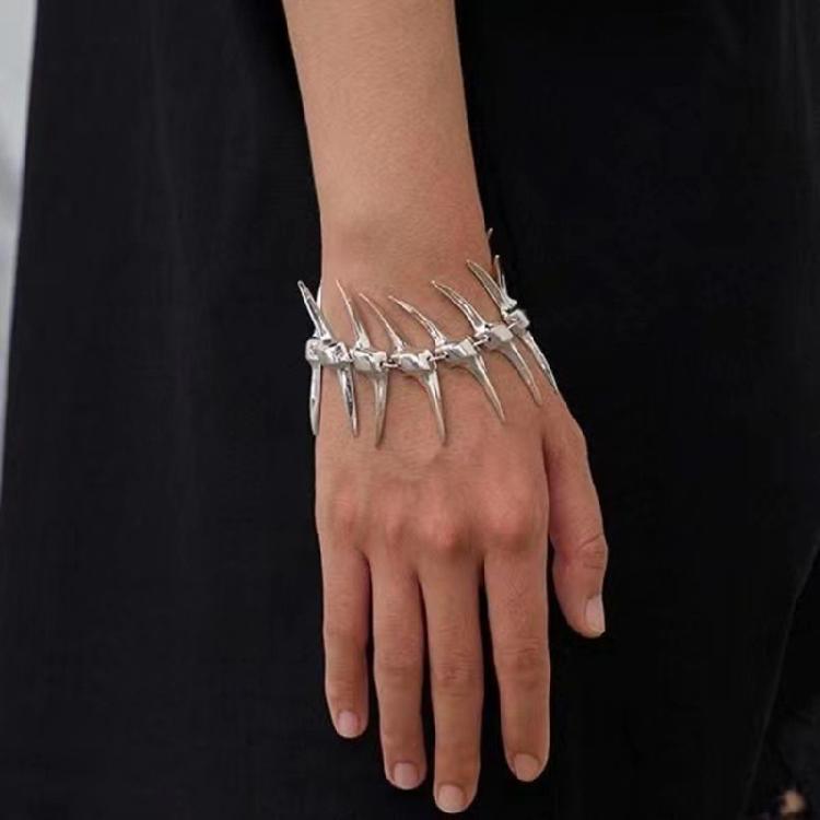 Thorn Fish Bone Chain Bracelets Adjustable Link Chain Charm Bracelets Jewelry