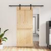 VidaXL Sliding Door and Hardware Kit 85x210 Cm Solid Pine, Interior Door, Interior Barn Door 3202973