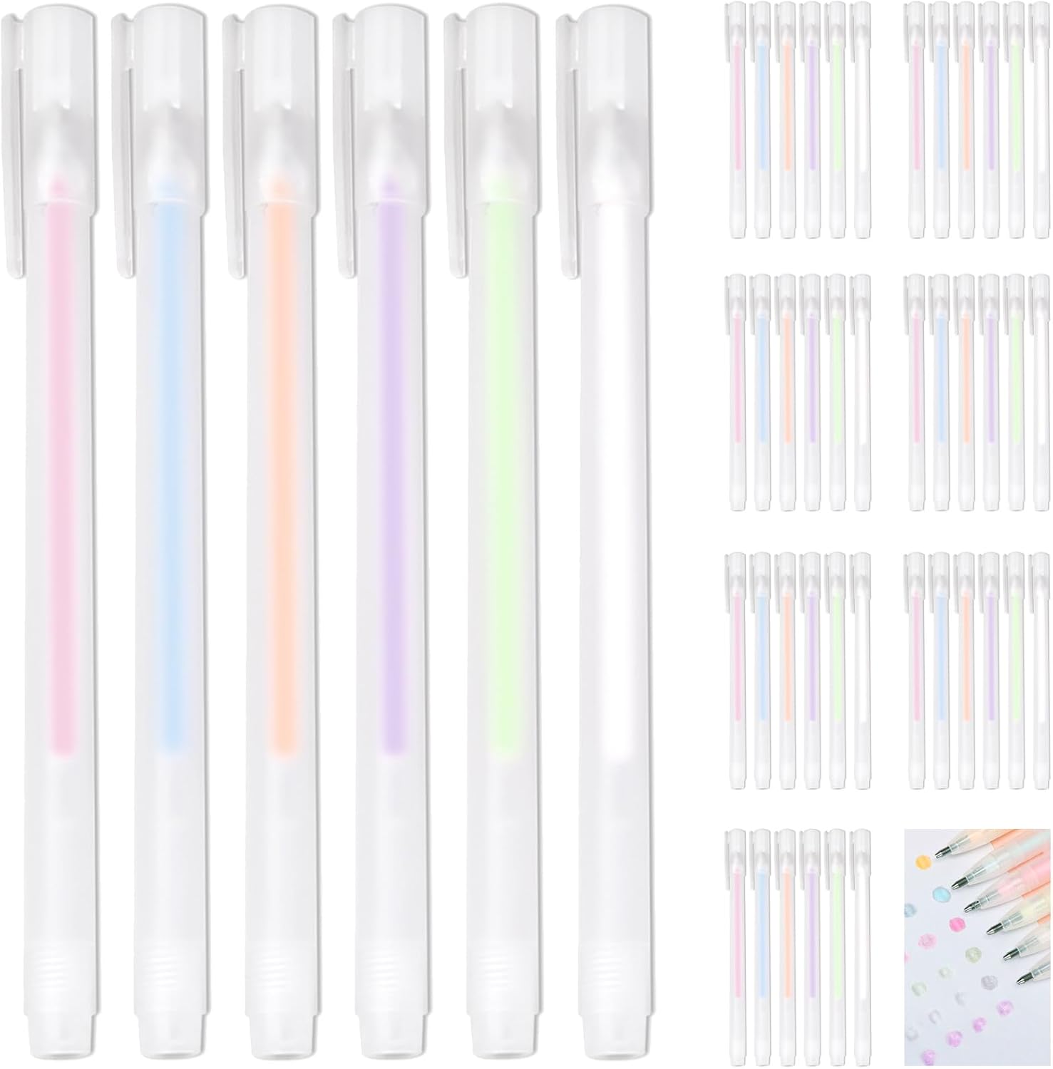 

48pcs Quick Drying Color Glue Pen , Quick Dry Roller Glue Pens Easy Control Glue Pens for Crafting, Scrapbooking, Card Making