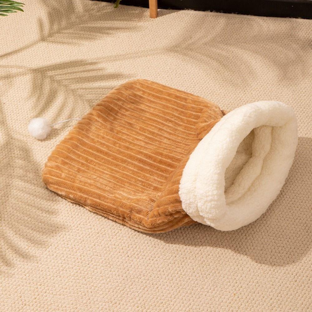 Pocket Type Cat Sleeping Bag Plush Kitten Quilt Bed Pet Supplies Cat Nest  Winter