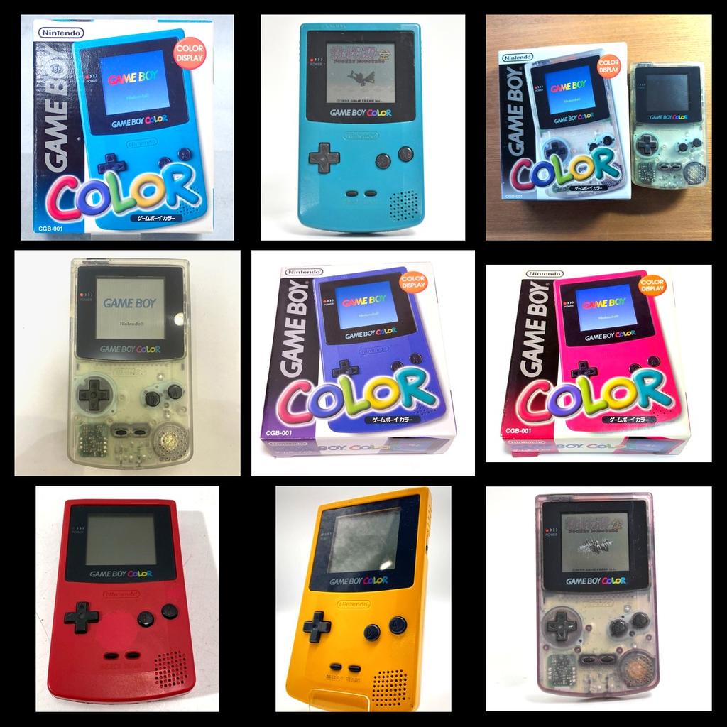 Nintendo Game Boy Color GBC Console CGB-001 Genuine Tested Red/Yellow/Blue/Purple/Clear/Clear Purple CGB001 Berry Dandelion Teal Grape Atomic Purple