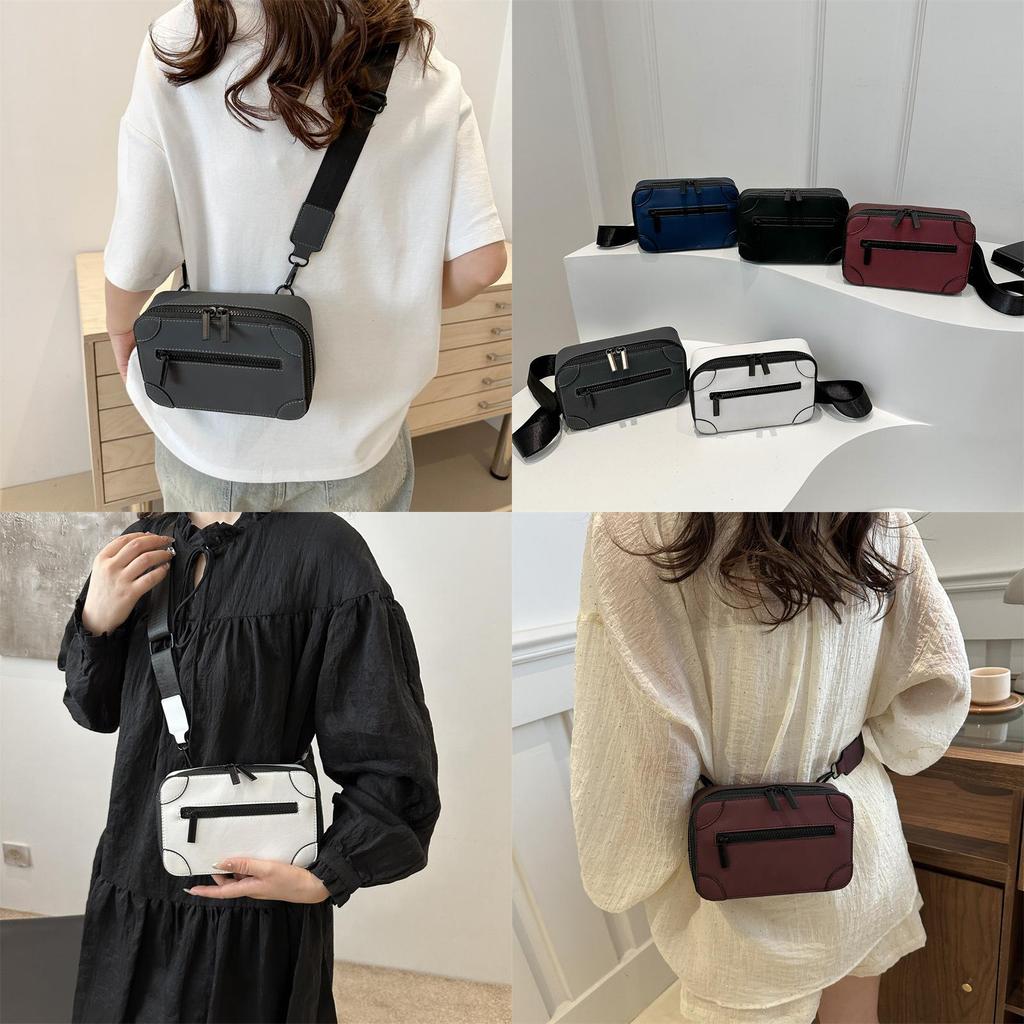 Stylish Men's Casual Crossbody Bag Fashionable Minimalist Commuter Small Square Bag