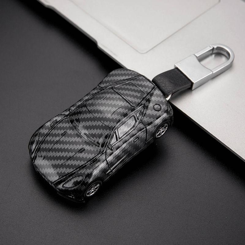 

ABS Car Remote Key Cover For Volkswagen VW New Magotan Passat B8 CC MK2 Variant Arteon Key Case Holder Shell Protector Fob Carbon fiber pattern