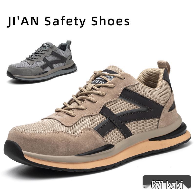 Reflective Steel Toe Safety Work Shoes - Anti-Smash, Anti-Puncture, Lightweight, Comfortable Men's Labor Protection Footwear
