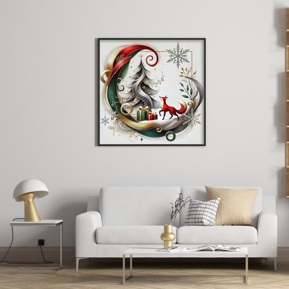 Cartoon Printed Cross Stitch Kit 40x40cm DIY 11CT Embroidery Craft Set Decor