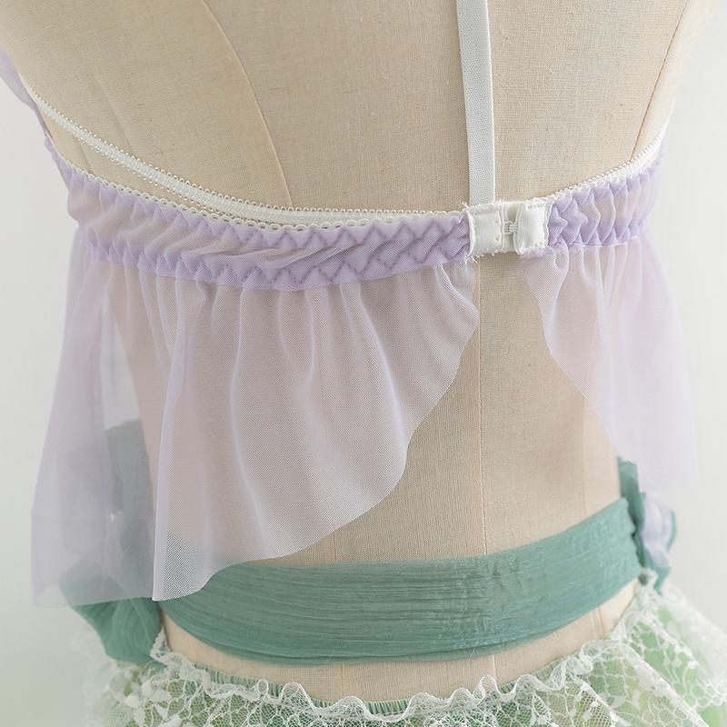 Hot Erotic Sexy Mermaid Roleplay Allure Deep V Lace Lingerie Mesh Babydolls Perspective Exotic Porn Dress With Pearl Chain