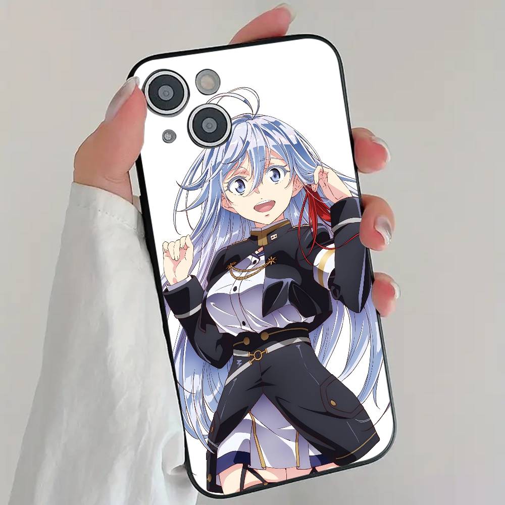 Pretty V-Vladilena Milize Anime 86 Eighty Six Phone Case Cool Black Silicone Soft For IPhone 16 15 14 13 12 11 X XR Plus Pro Max