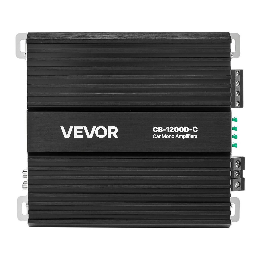 Monoblock Car Amplifier, 1200W RMS MAX, 1/2/4 Ohm Stable, 1-Channel Class D Car Audio Amplifier with Remote Subwoofer Level Control, Low Pass Filter,