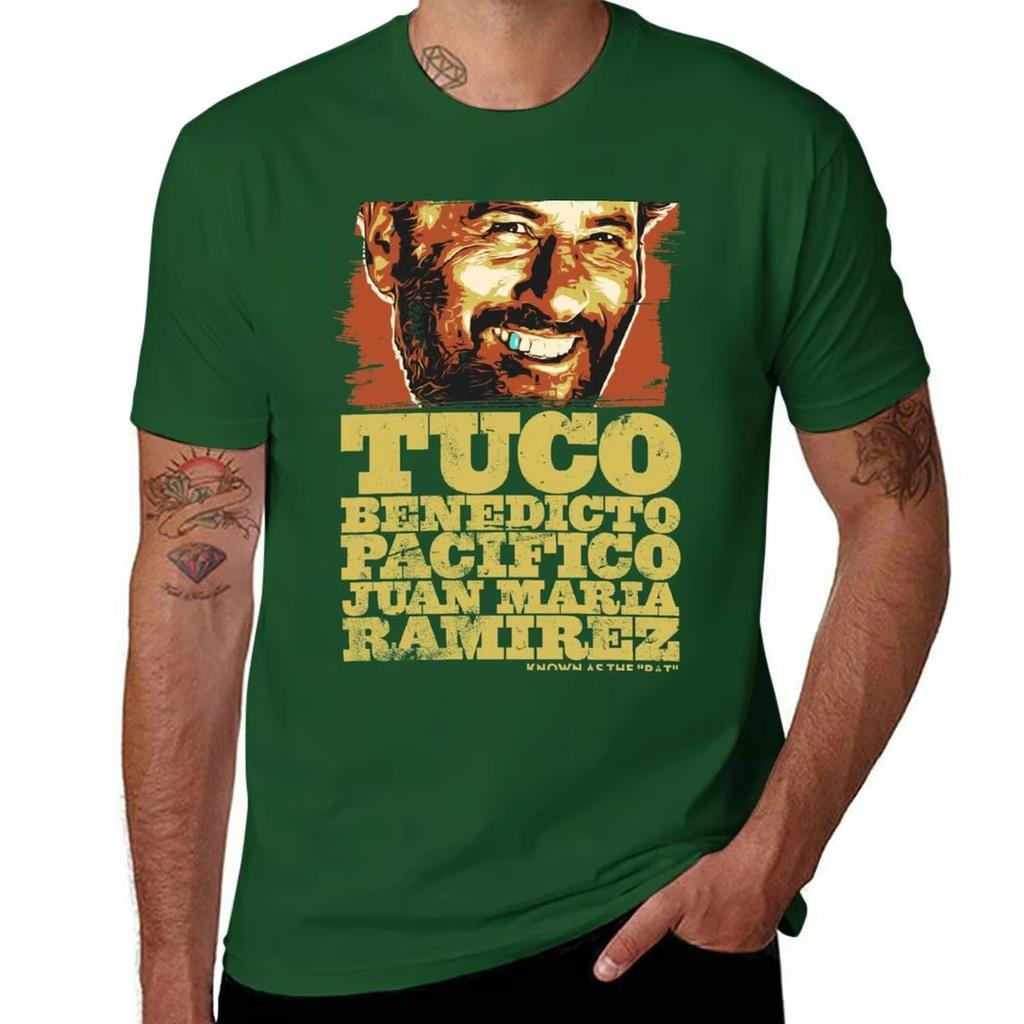 Tuco Benedicto Pacifico Juan Maria Ramirez Graphic Breathable Round Neck Loose Tees Cotton Oversized Retro Shirts For Men Tops