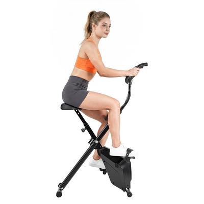 YZJ-508 Klappbares Magnetisches Heimtrainer 16 Widerstandsstufen Verstellbarer Sitz LCD-Monitor Kompaktes Indoor-Fitness X-Bike für den Heimgebrauch