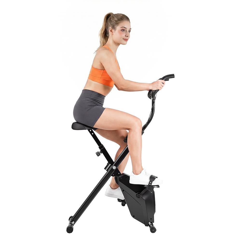 iScooter YZJ-508 Folding Exercise Bike with 16 Adjustable Resistance Levels Smart LCD Display and 120KG Maximum Weight Capacity Perfect Home Workout