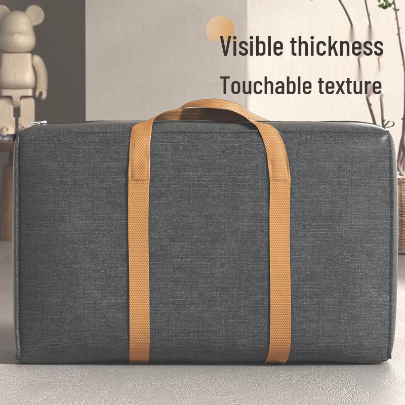 Large Grey Cationic Storage Bag for Clothes, Comforters, and Travel