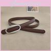 Leather Womens Skinny Belt With Alloy Buckle For Office Wear