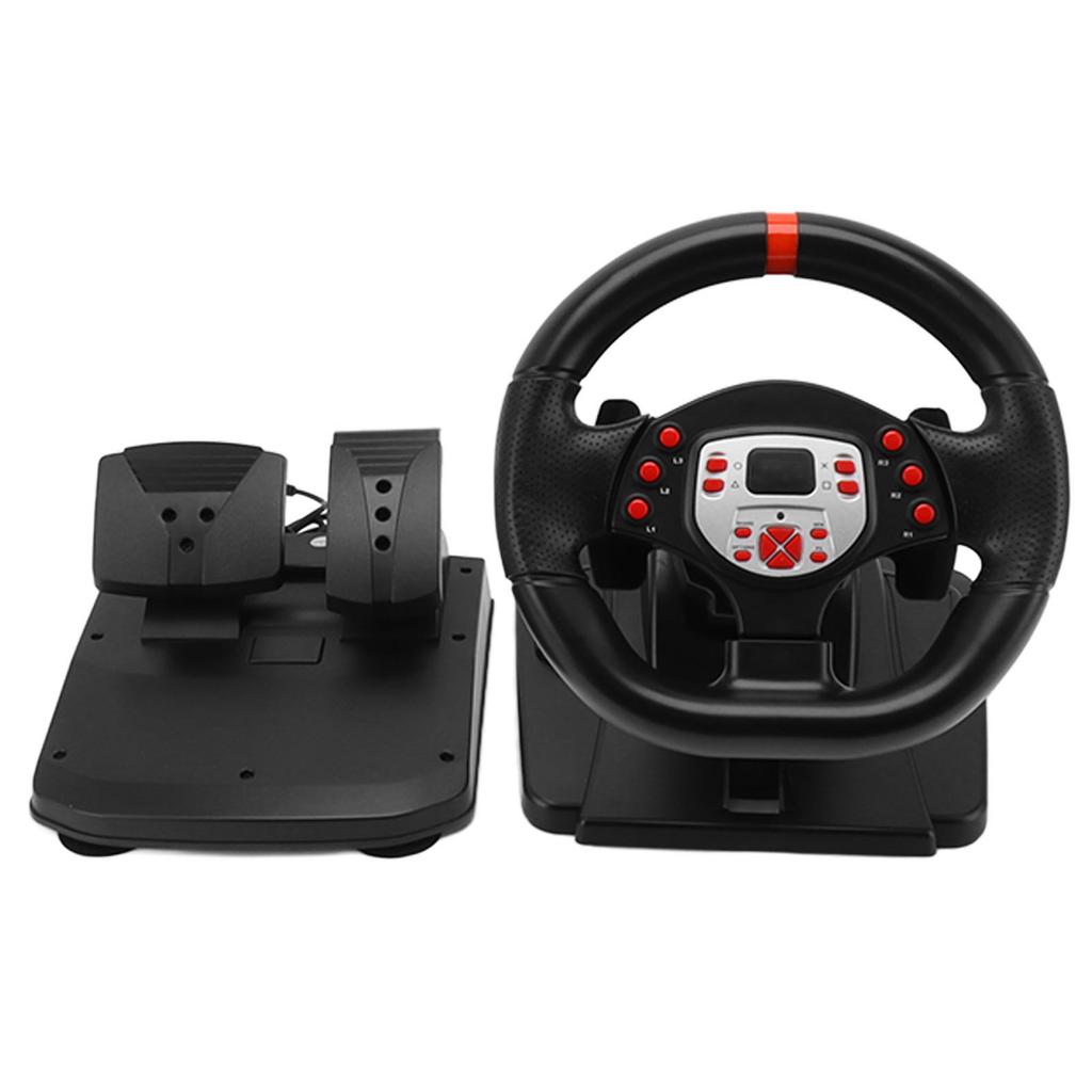 Volan de curse 5 în 1 Driving Force cu pedală 180 de grade Paddle Shifter Vibrații PC Volan