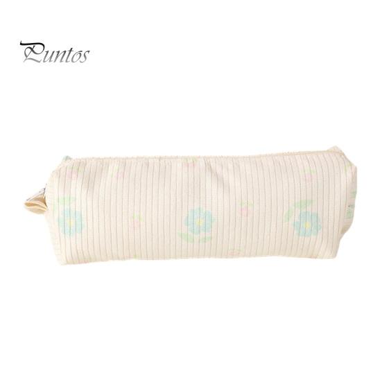 Soft Fabric Pencil Case Cute Floral Case, Mini Cotton Pouch for Pens Pencils Erasers, Lightweight Daily Use Pen Zipper Storage Bag Students,