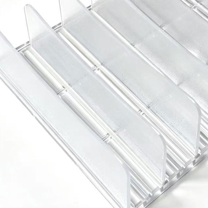 Clear Glasses Holder Organiser with Detachable Dividers, Eyeglasses Rack for Desktop Display, Bedroom Counter Storage, Sunglasses Sorting and Store