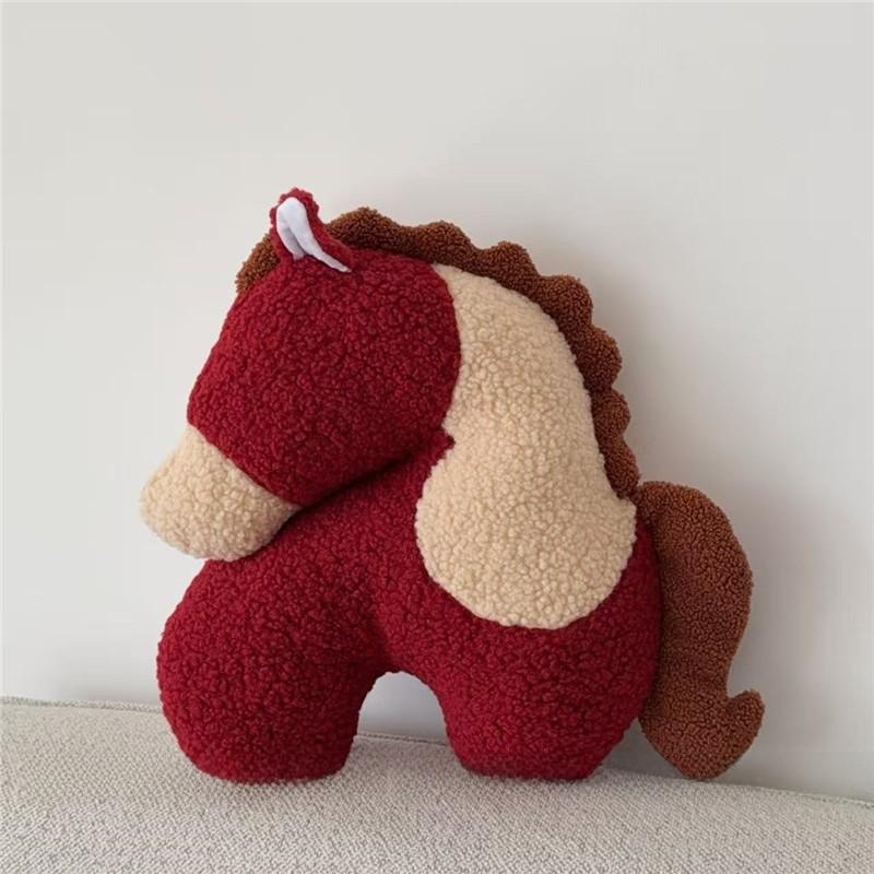 Of Year The Horse Cartoon Plush Cushion Toy Doll For Living Room And Seats Car