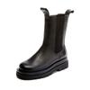 Processing Custom Martin Boots Women's Leather 2025 New Cigarette Tube Platform Chelsea Short Boots Women