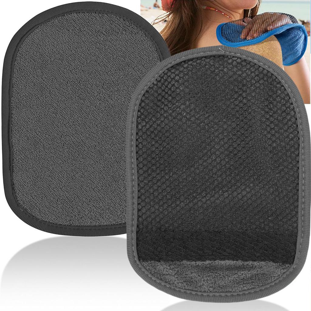 2 Pcs Sand Wipe Off Mitts Large Size   Mesh Fabric Beach Sand Remover Cleaner Vacation   for Sandboxes