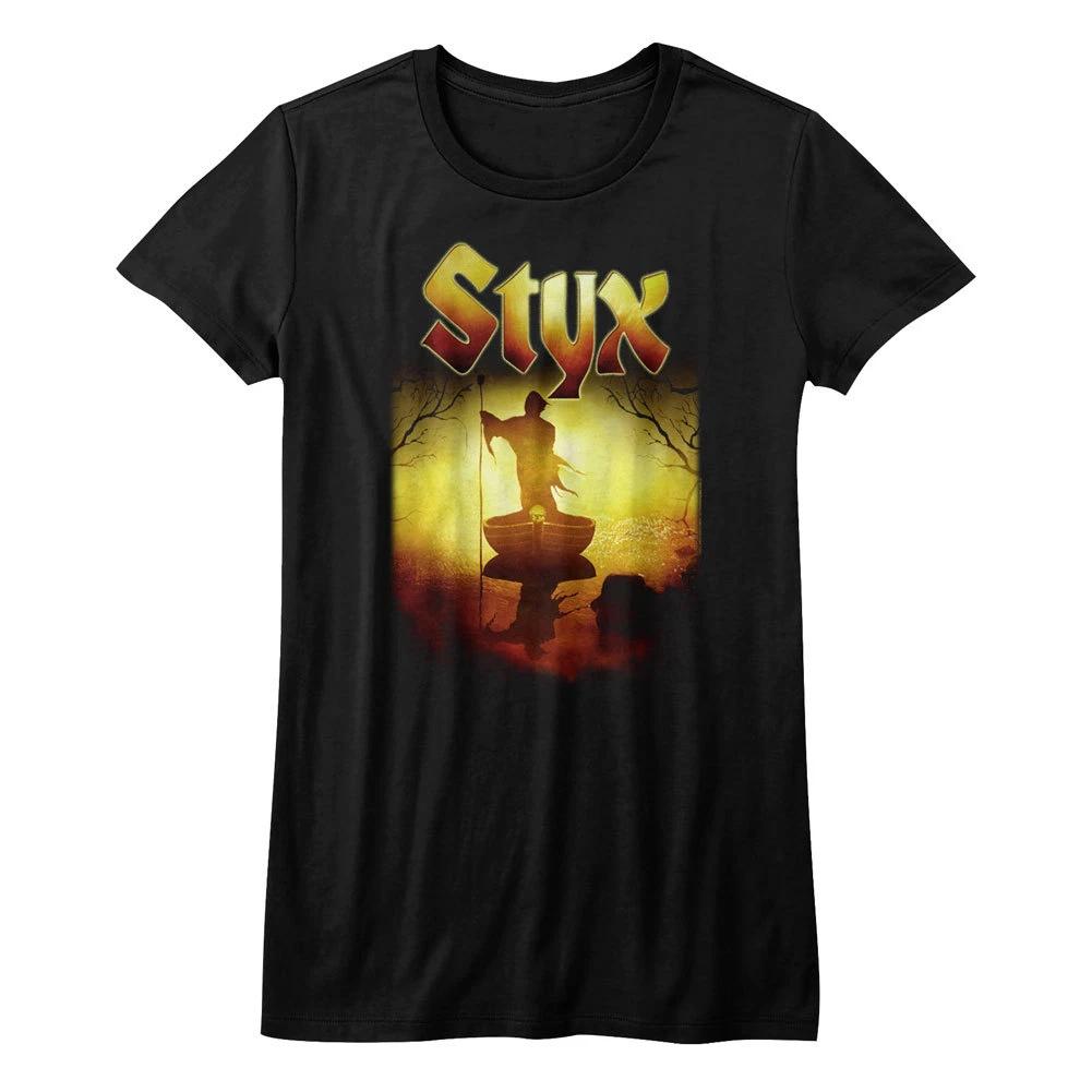 Styx Ferryman Silhouette Womans Fitted T Shirt Rock Music 4XL