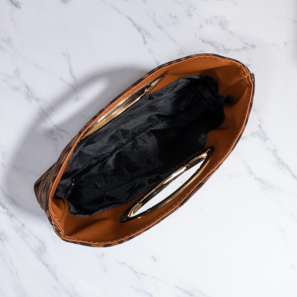 Sac à Main de Soirée pour Femme Élégant Imprimé Léopard, Chic pour Événements Formels, Sac de Tous les Jours Durable pour Femmes Parfait pour les Fêtes, Tenues Décontractées, Pochette Élégante