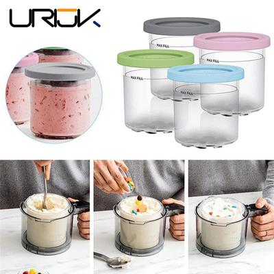 Eisbecher mit Pints, Eisbehälter mit Deckel für die Eismaschine der Ninja Creami Pints NC301 NC300 NC299AMZ-Serie