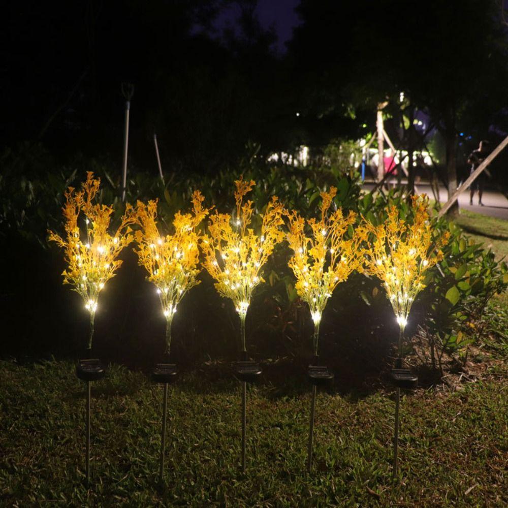 IP65 Wasserdichte Solare Hofleuchten Erdspießlampe Dämmerung bis Morgengrauen Solare Blumenlichter Solarbetriebene Outdoor-Dekoration