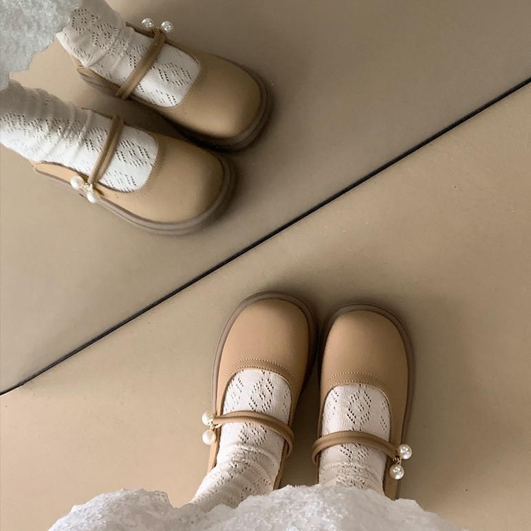 Mode Pendler Französische runde Spitze Dicke Ferse Vielseitige kleine Lederschuhe Damen 2025 neu Sommer Rock Mary Jane Einzelne Schuhe