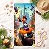 Crash Bandicoot  Soft Beach Towel Stylish Beach Pool Towel for Summer Seaside Vacation Travel