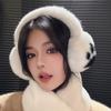 Foldable Plush Ear Muffs With Bowknot/Paws Pattern For Women And Girls Winter Outdoor Activity Ear Protectors