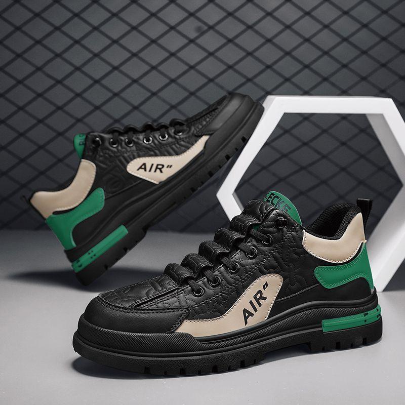 

Men s shoes 2025 autumn and winter new versatile Guochao men s leather surface waterproof casual running men s sports shoes men s shoes 44