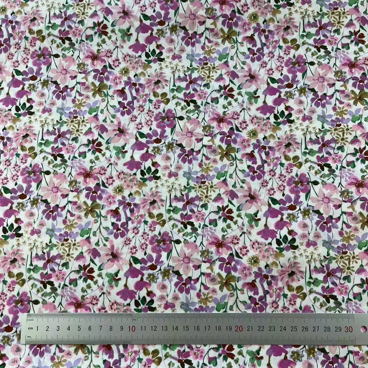 40S 100% Cotton Poplin Printed Fabric - Spring-Summer Pastoral Ditsy Floral, DIY Material for Shirts & Tote Bags