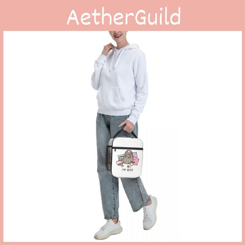 Pusheen Childrens Lunch Bag With Full Print For Kids School Picnic Use