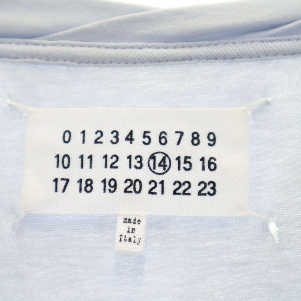 MARTIN MARGIELA Made In Italy Long Sleeve V Neck T-shirt 46 Blue Men's Used