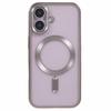 For iPhone 16 Case Matte Electroplating Phone Cover Compatible with MagSafe