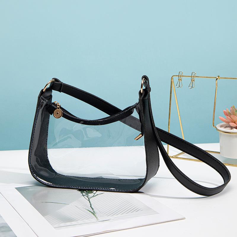 Transparente Handtasche, Minimalistisch, Unterarmtasche, Damenhandtasche, Vielseitige Umhängetasche