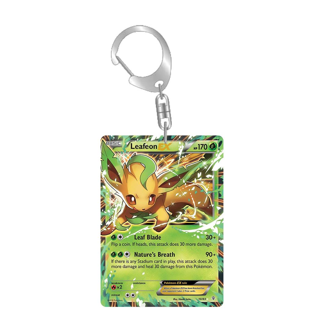 Anime Acrylic Keychain for Diancie Gardevoir Leafeon Milotic Eevee Evolutions Team Rocket Card Key Ring Self-Made Bag Pendant