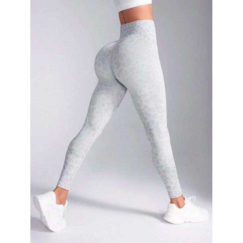 Sportovní legíny s vysokým pasem Dámské bezešvé leopardí jógové kalhoty Zvedání boků Trénink Fitness Venkovní legíny pro ženu