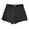 Women's High-Waist Sequin Wool-Blend A-Line Skort: Autumn/Winter 2025 Slimming Side-Slit Hip-Hugging Fashion