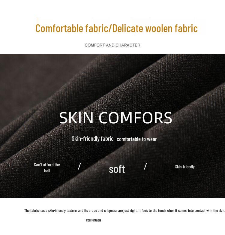 Women's High-Waist Woolen Midi Skirt - Slimming Bodycon with Slit for Autumn/Winter