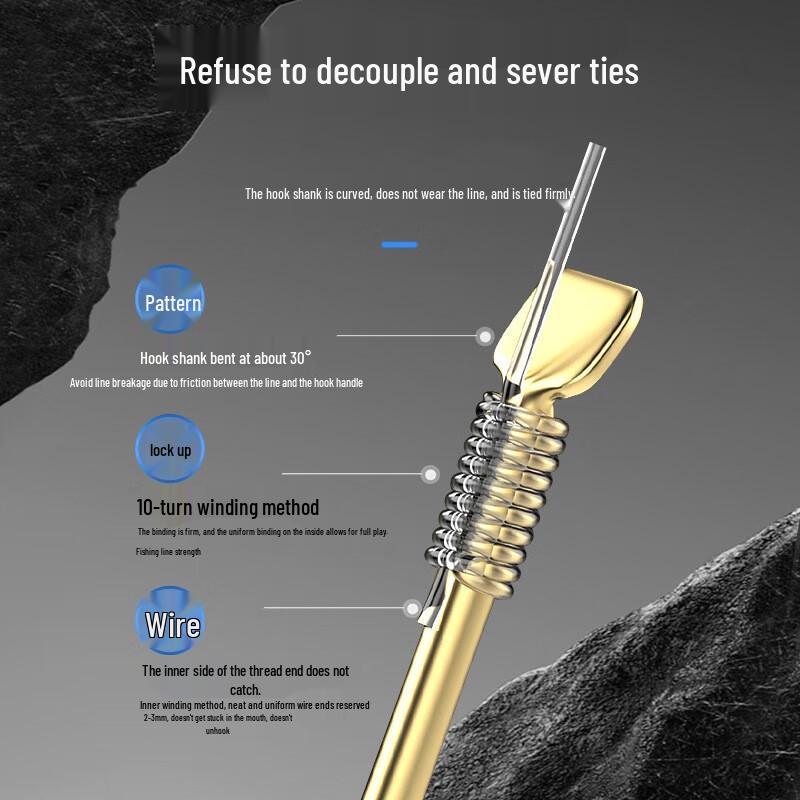 Oeny Haixi Barbless Pre-tied Fishing Hooks (40 Sets)