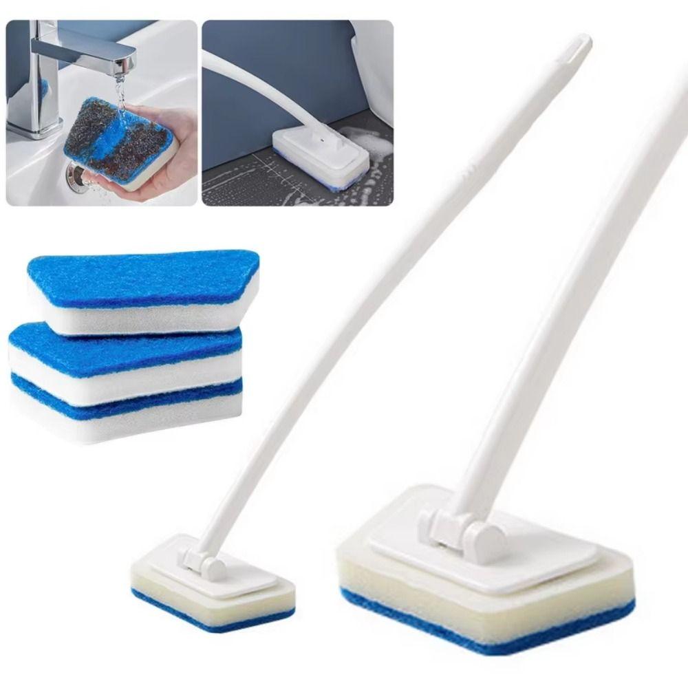 Replacement Head Bathroom Wall Brush Long Handle Bathroom Cleaning Brush  Household Cleaning