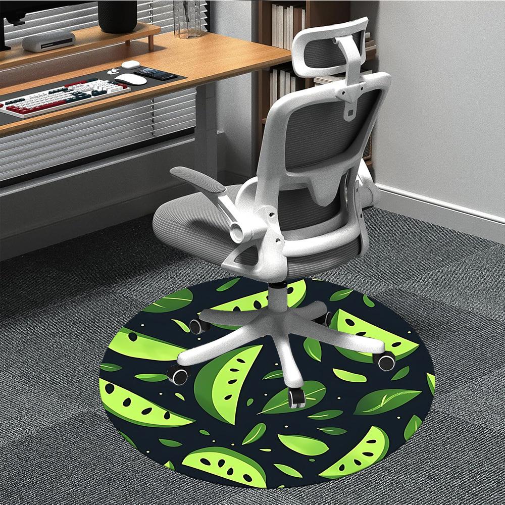 

1pc Watermelon Pattern Office Round Rug, Carpet for Office, Gaming, Lightweight Round Floor Mat yy260205068 80cm by 80cm