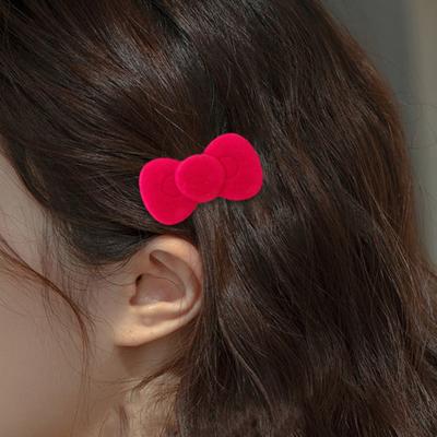 1 Paar Haarspangen Schleife Herz Stern Form Haarnadeln Samtmaterialbezug Seitliche Pony Haarspangen Haarschmuck