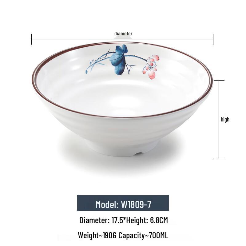 Коммерческая меламиновая миска для лапши под фарфор