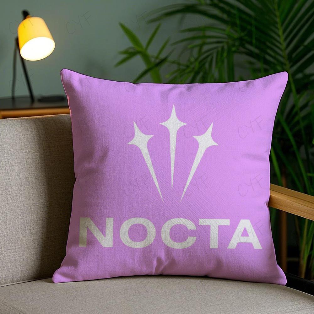 Nocta Fashion Luxury N-NoctaS-S Pillow Case Anti-dustmite Pillowcase Invisible Zipper Silky Short Plush Sofa Cushion Cover