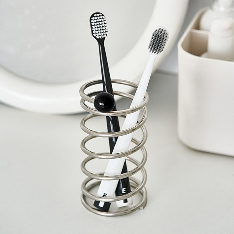 Creative Toothbrush Holder, Toothpaste Comb, Stainless Steel Storage Rack, Makeup Brush Storage Rack, Pen Holder Storage