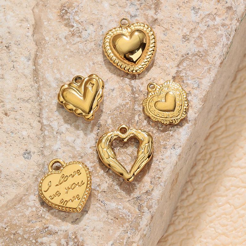 Vergoldete minimalistische Herzohrringe - Rostfreier Stahl Retro-Stil Damenschmuck