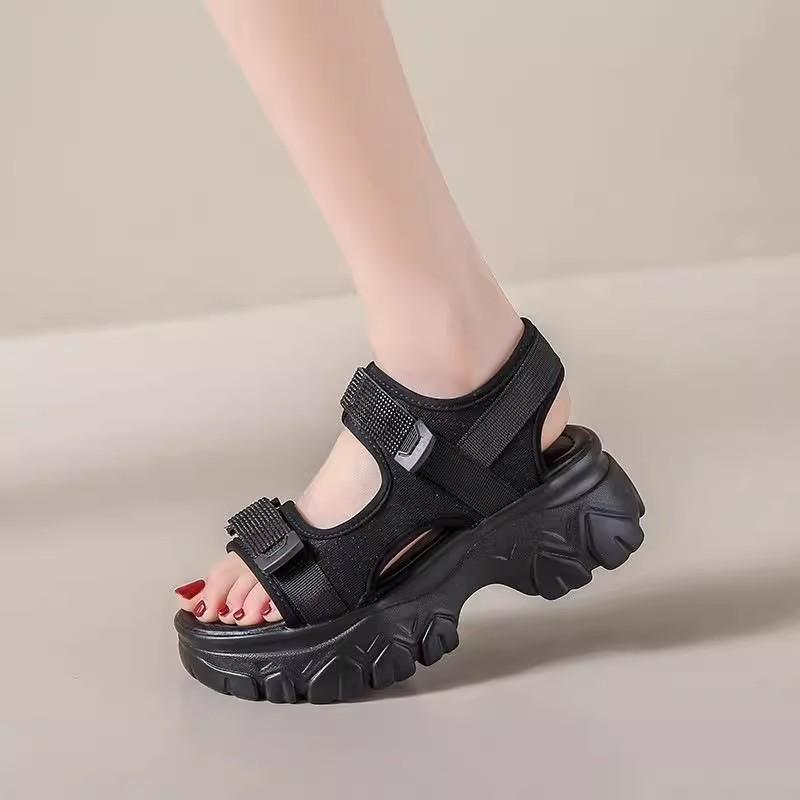 Summer New Dad Sandals Schoolgirl Platform Muffin Shoes Sports Soft-soled Beach Casual Shoes