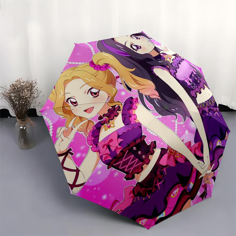 1pc Pretty Cure Outdoor Umbrella - Automatic Opening/Closing, Portable Tri-Fold Design with 8-Rib Iron Frame - Perfect Gift for Fans, Travelers, Daily